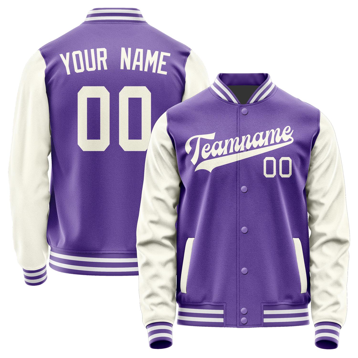 Custom Light Purple Cream Jacket JA2323032318B31803