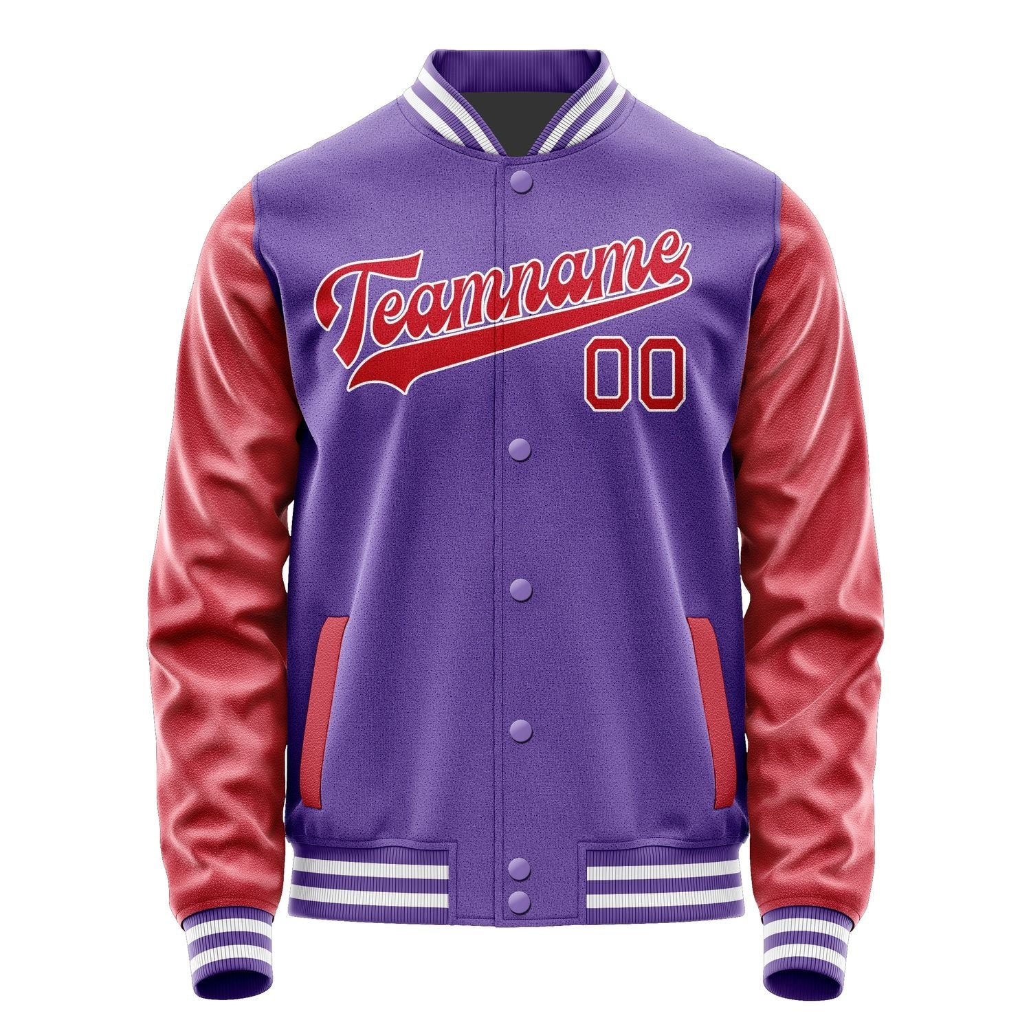 Custom Light Purple Red Jacket JA2323142318B31814