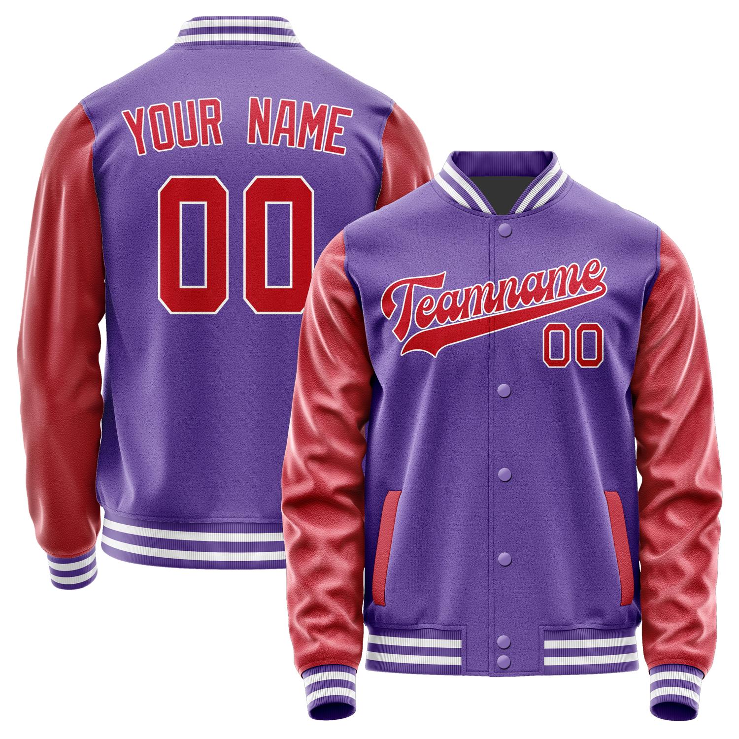 Custom Light Purple Red Jacket JA2323142318B31814