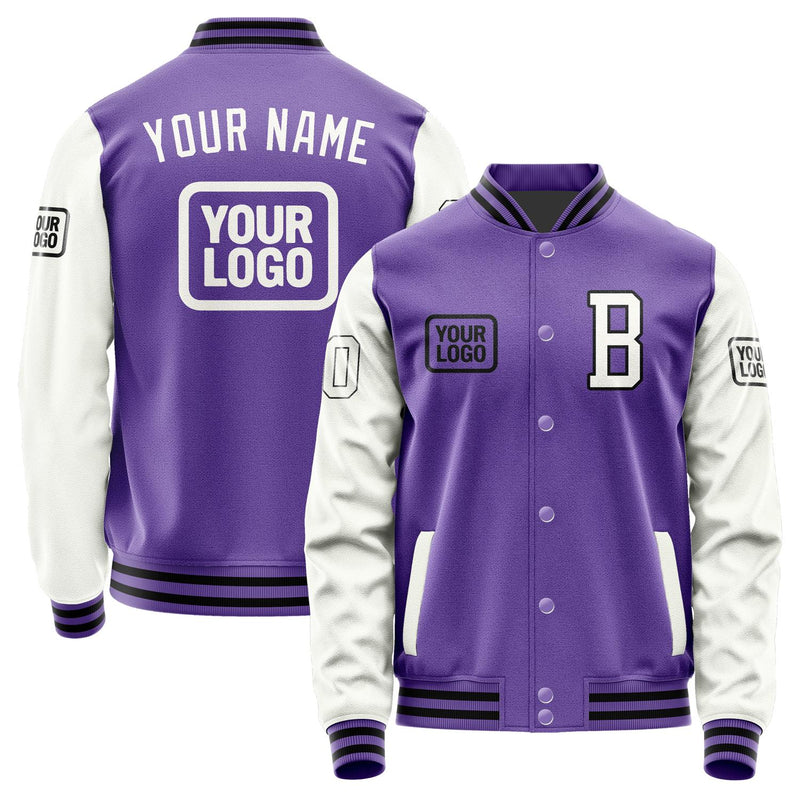 Custom Light Purple White Jacket JA232318231717181817