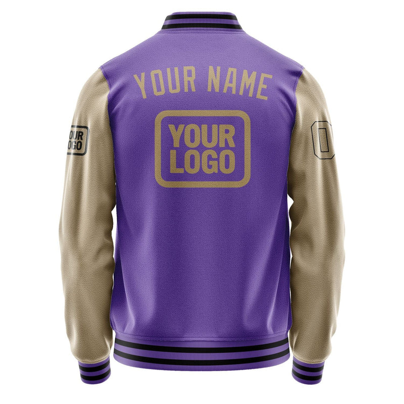 Custom Light Purple Light Khaki Jacket JA232325231717252517