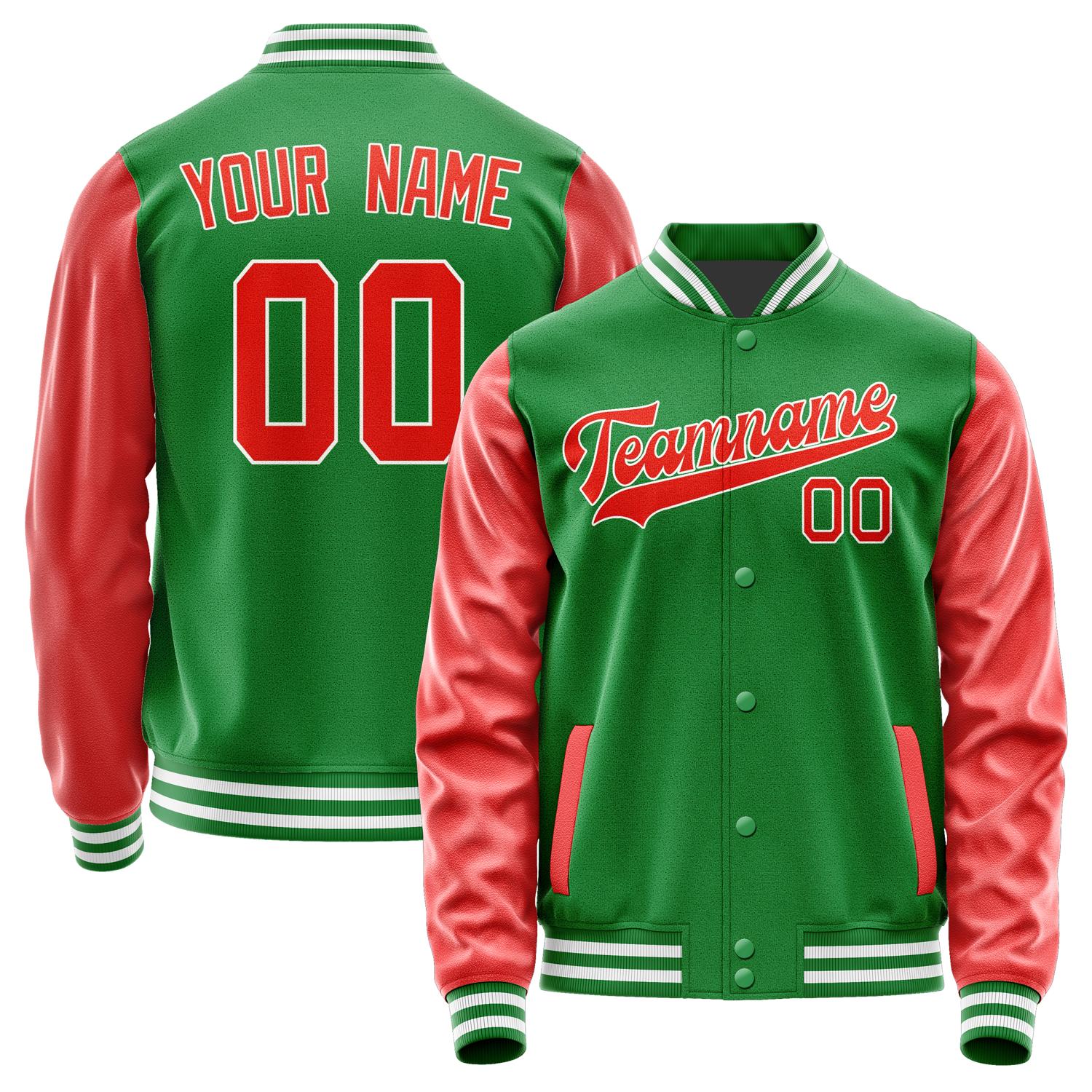 Custom Emerald Green Orange Red Jacket JA2424122418B31812