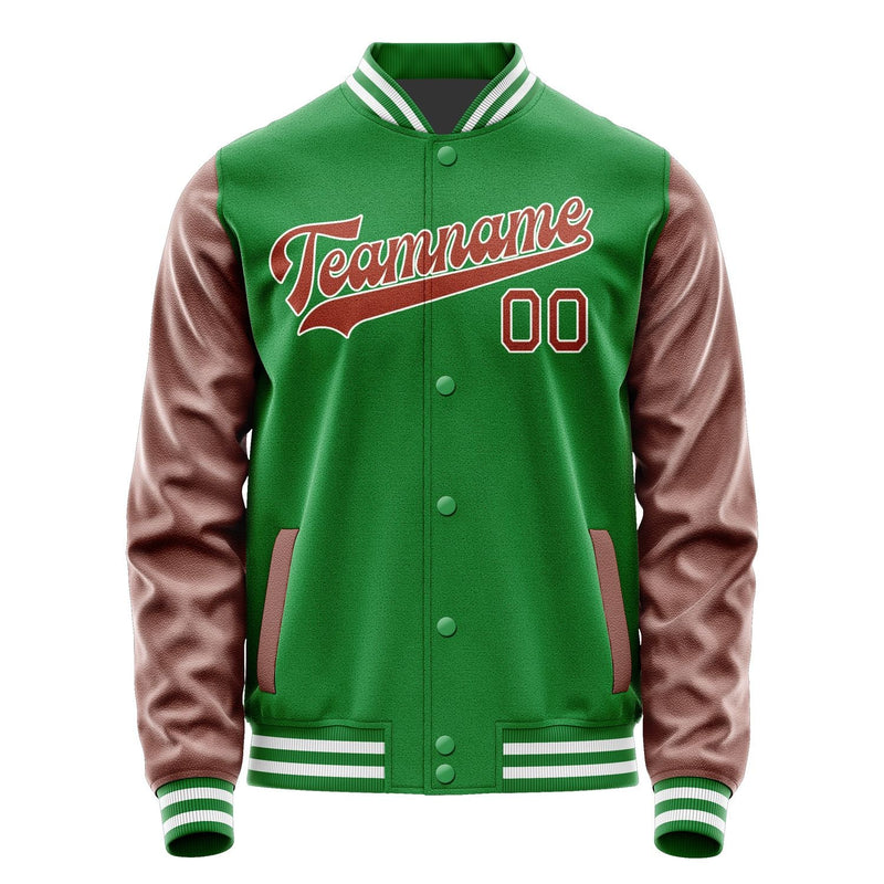 Custom Emerald Green Coral Red Jacket JA2424162418B31816