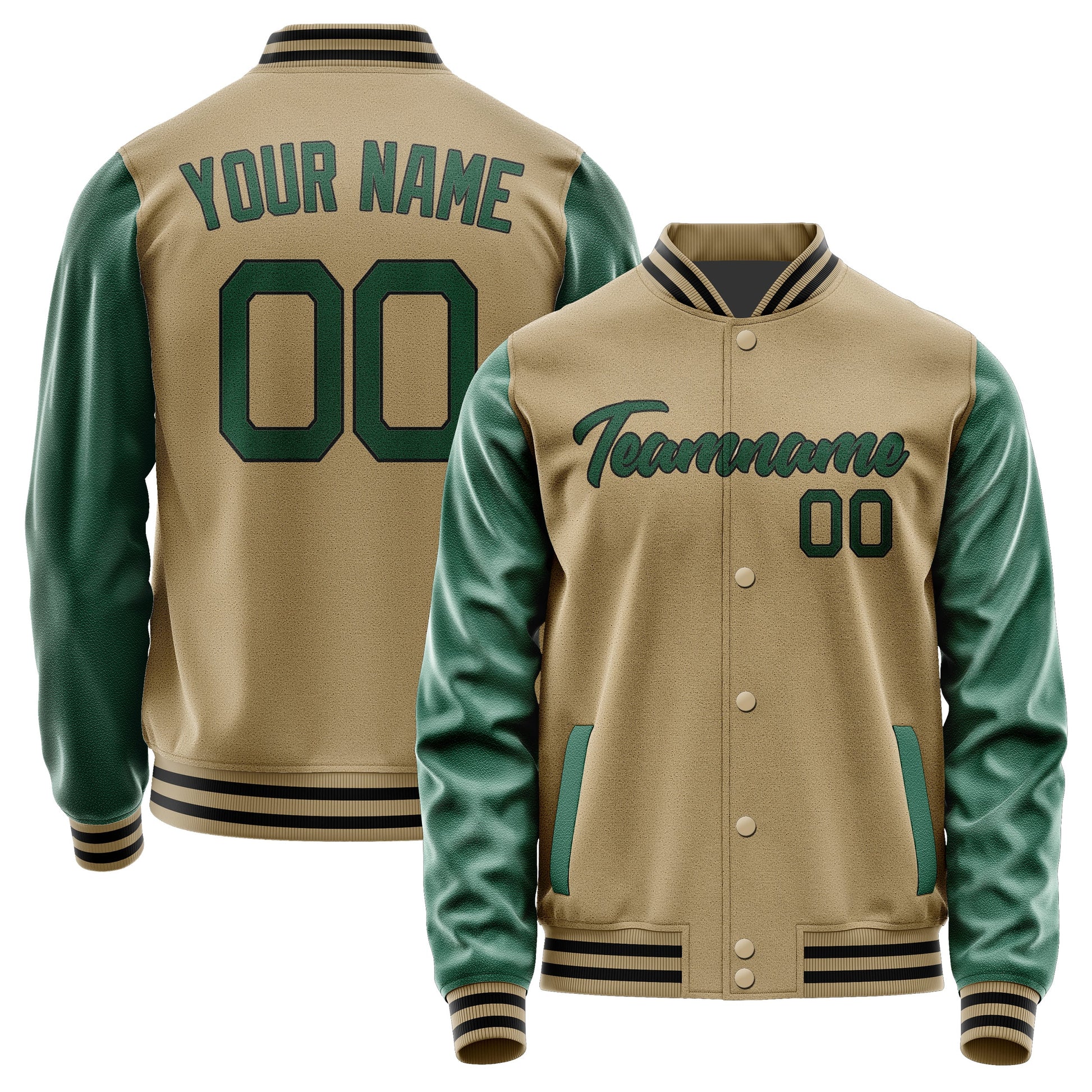 Custom Light Khaki Green Jacket JA2525052517B21705