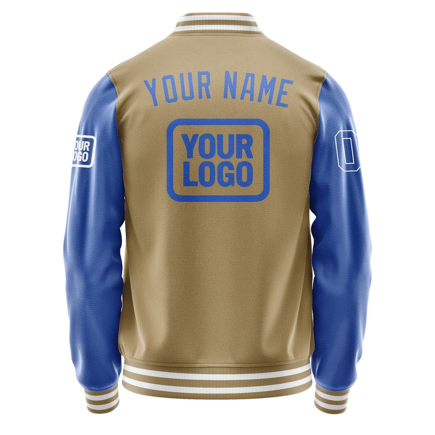 Custom Light Khaki Sky Blue Jacket JA252509251818090918