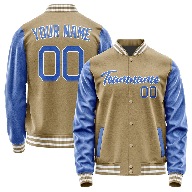 Custom Light Khaki Sky Blue Jacket JA2525092518B21809