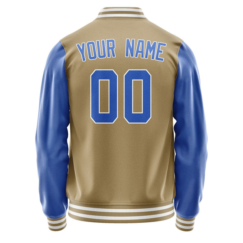Custom Light Khaki Sky Blue Jacket JA2525092518B31809