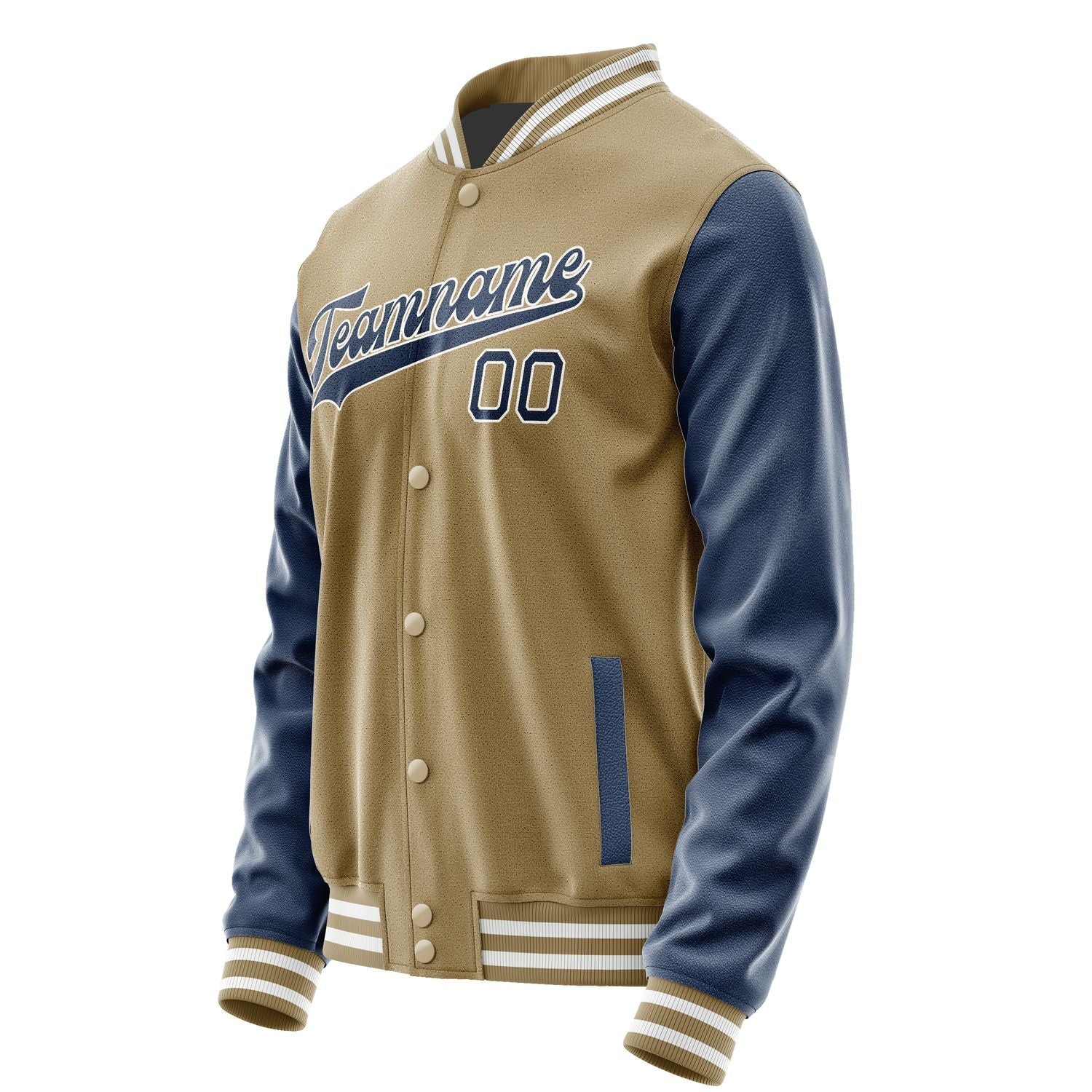 Custom Light Khaki Blue Jacket JA2525102518B31810