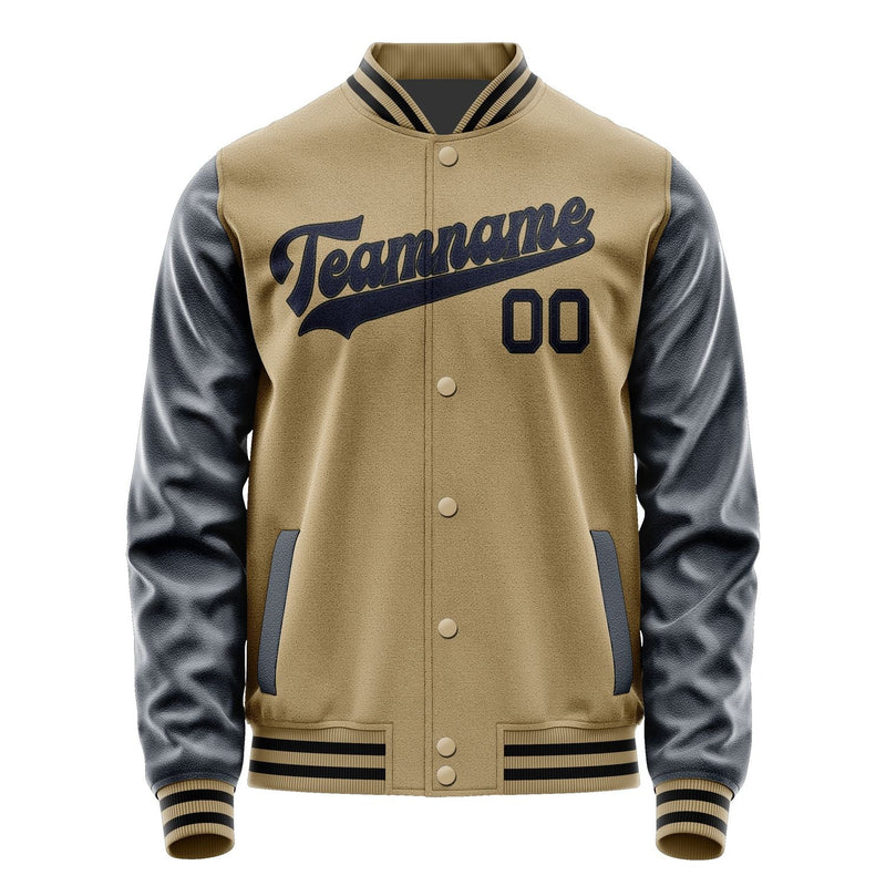 Custom Light Khaki Navy Jacket JA2525112517B31711