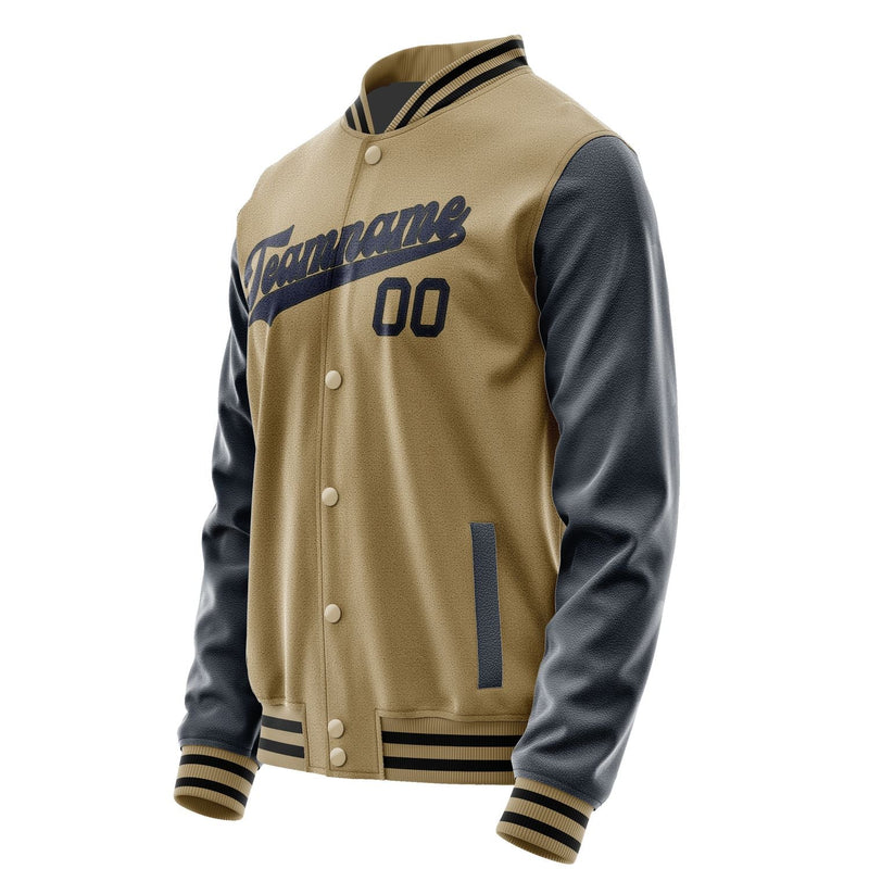 Custom Light Khaki Navy Jacket JA2525112517B31711