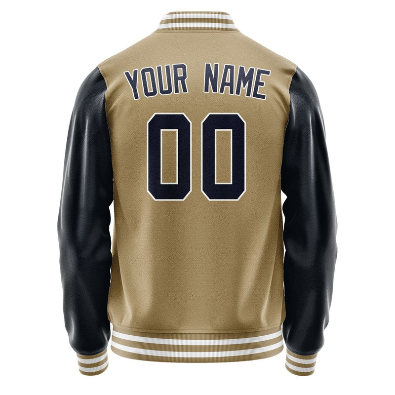 Custom Light Khaki Navy Jacket JA2525112518B31811