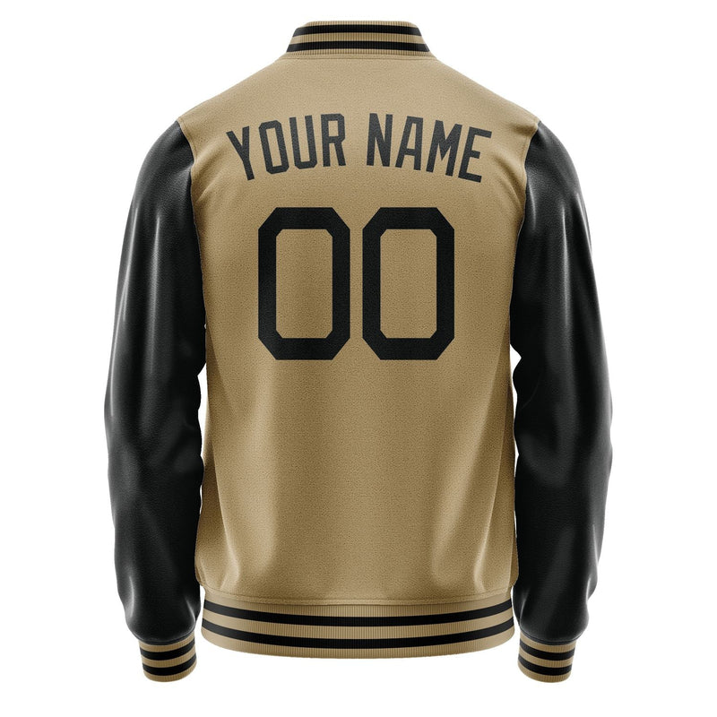 Custom Light Khaki Black Jacket JA2525172517B21717