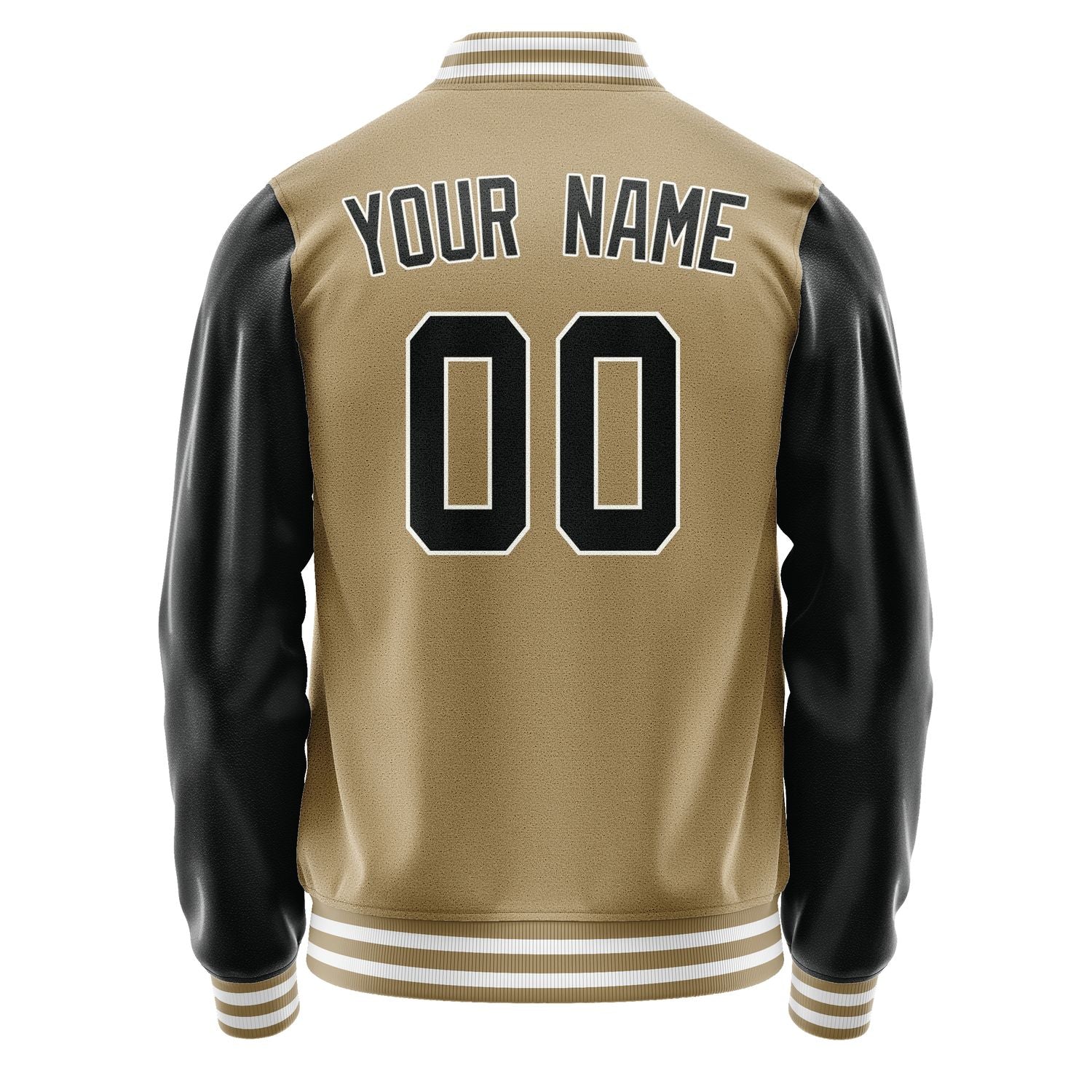 Custom Light Khaki Black Jacket JA2525172518B31817