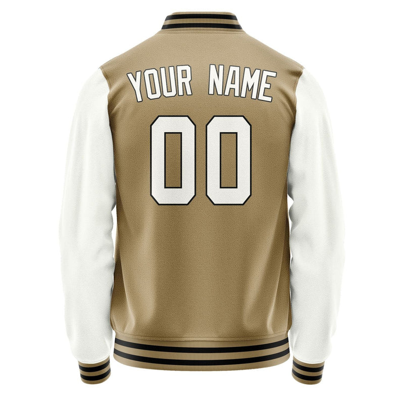 Custom Light Khaki White Jacket JA2525182517B31718