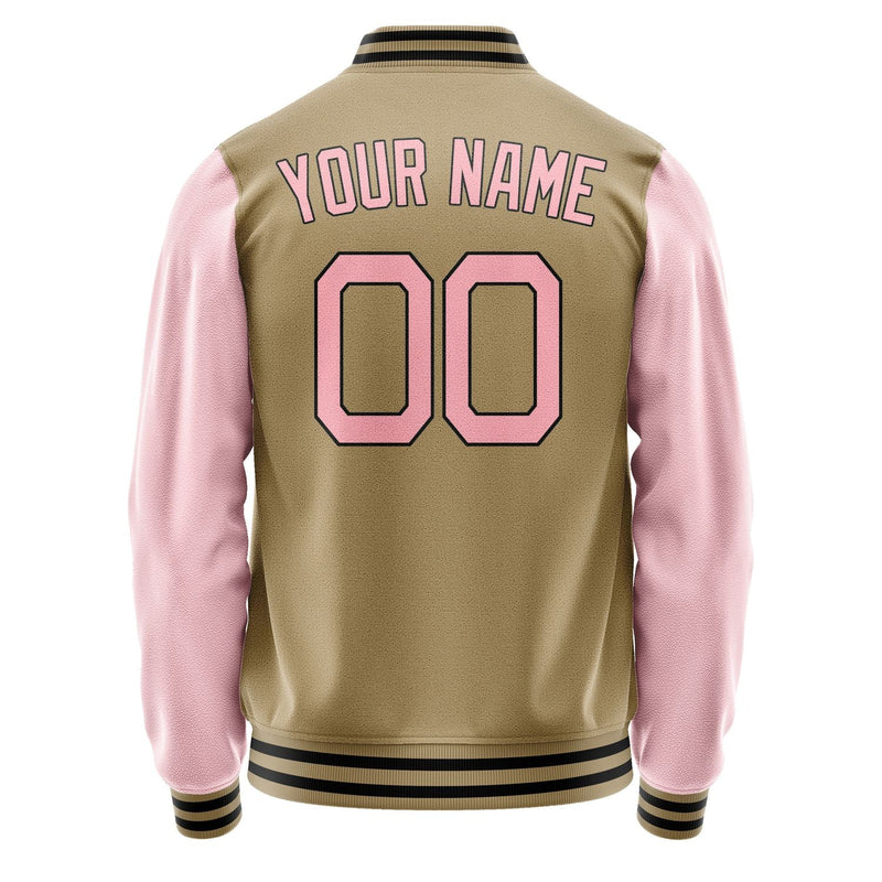 Custom Light Khaki Light Pink Jacket JA2525212517B21721
