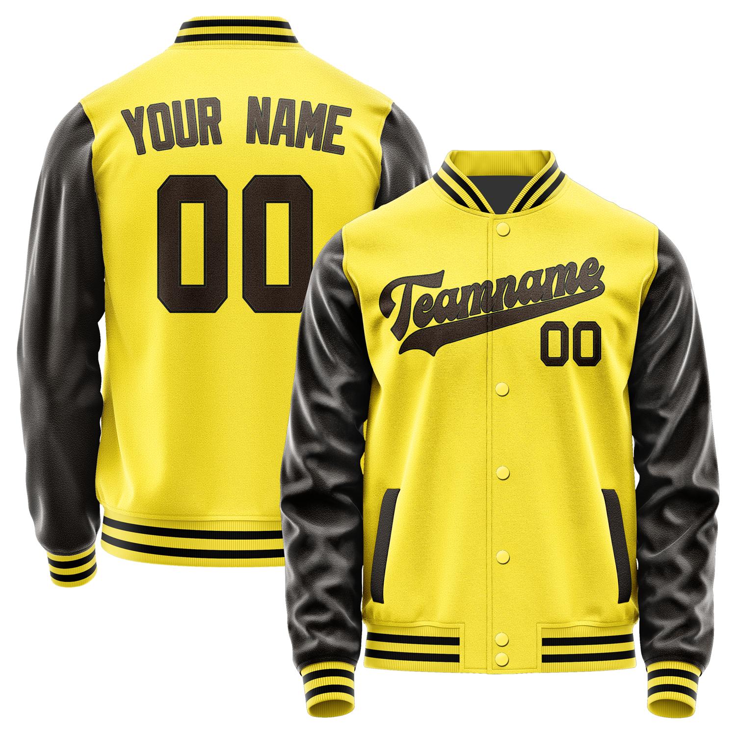 Custom Light Yellow Brown Jacket JA2626012617B31701