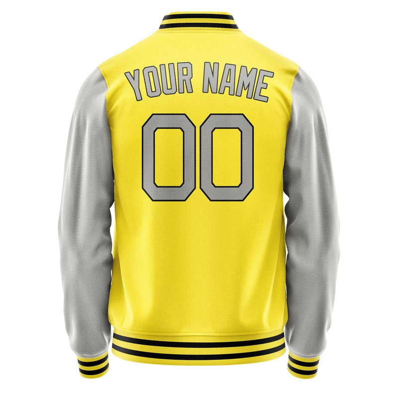 Custom Light Yellow Gray Jacket JA2626042617B21704