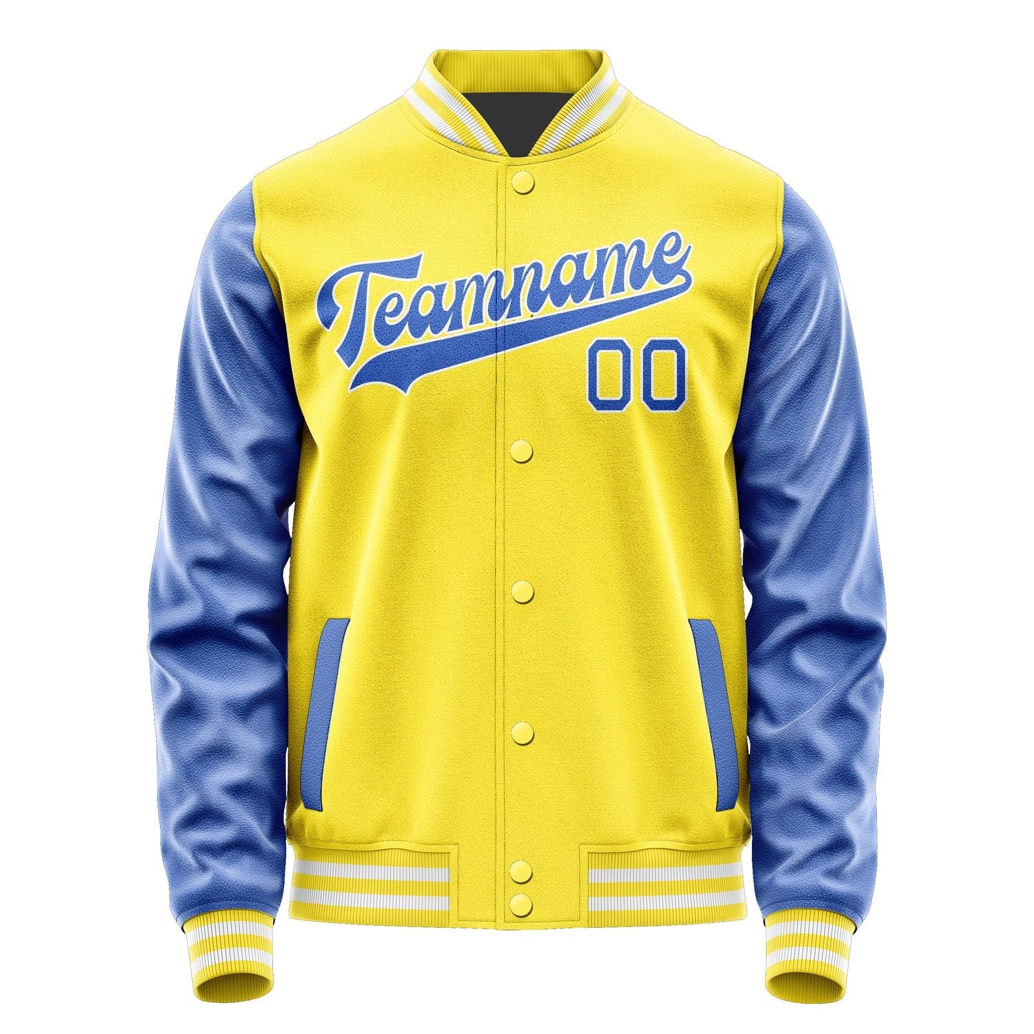 Custom Light Yellow Sky Blue Jacket JA2626092618B31809