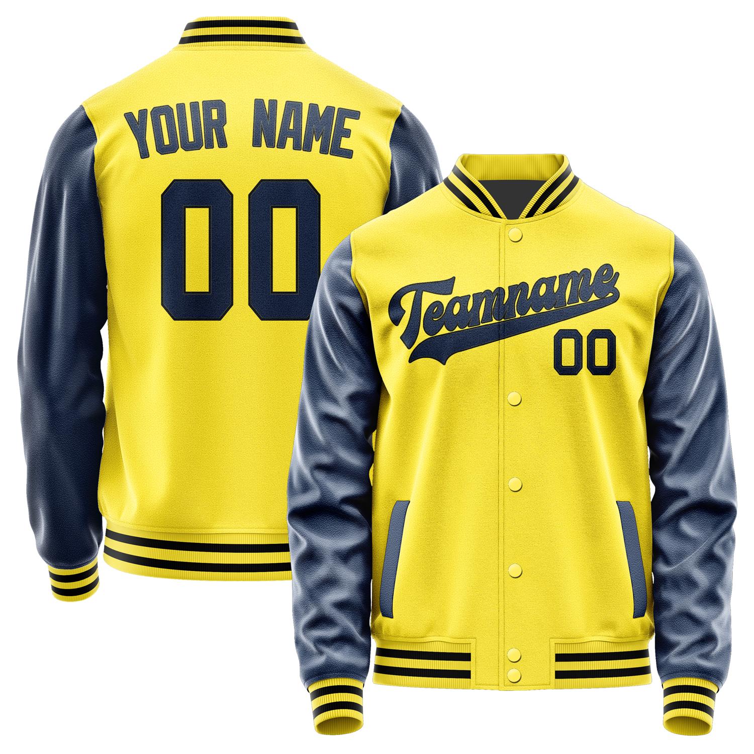 Custom Light Yellow Blue Jacket JA2626102617B31710