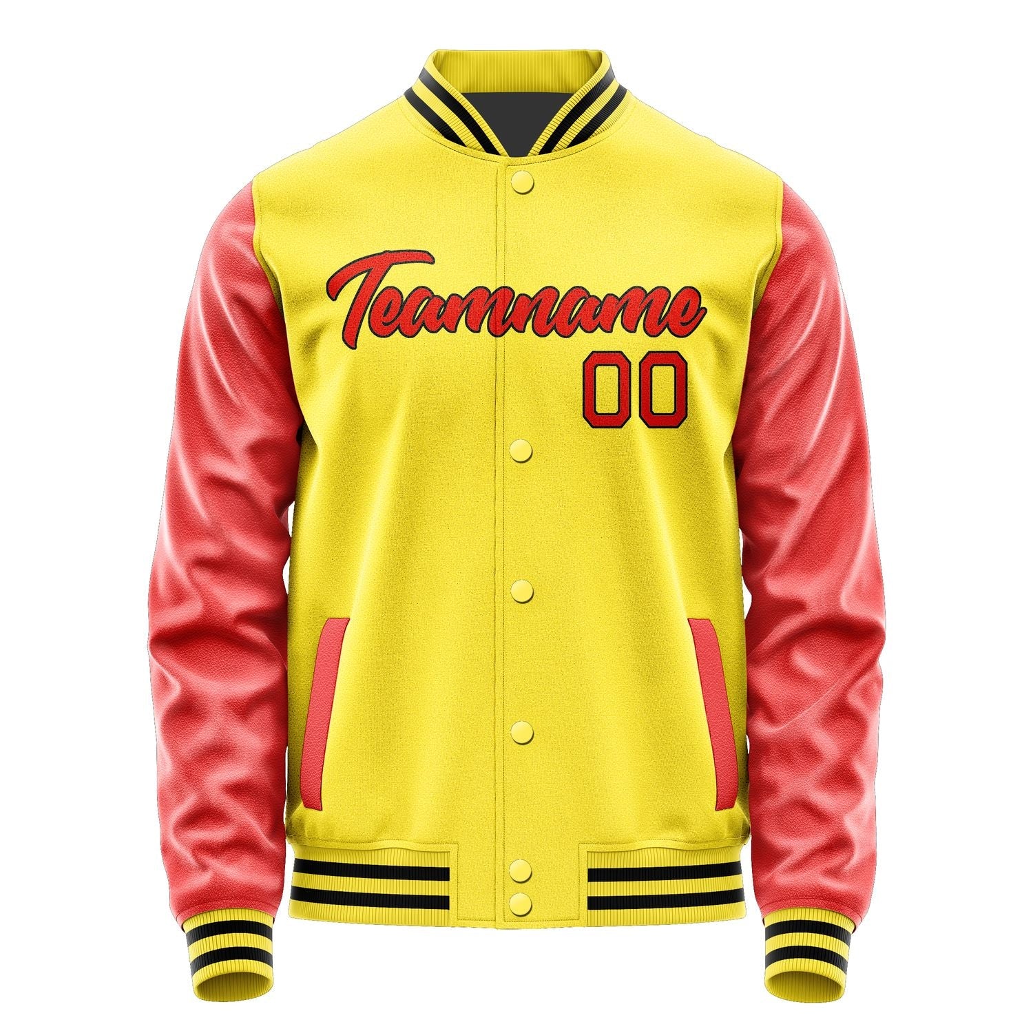 Custom Light Yellow Orange Red Jacket JA2626122617B21712