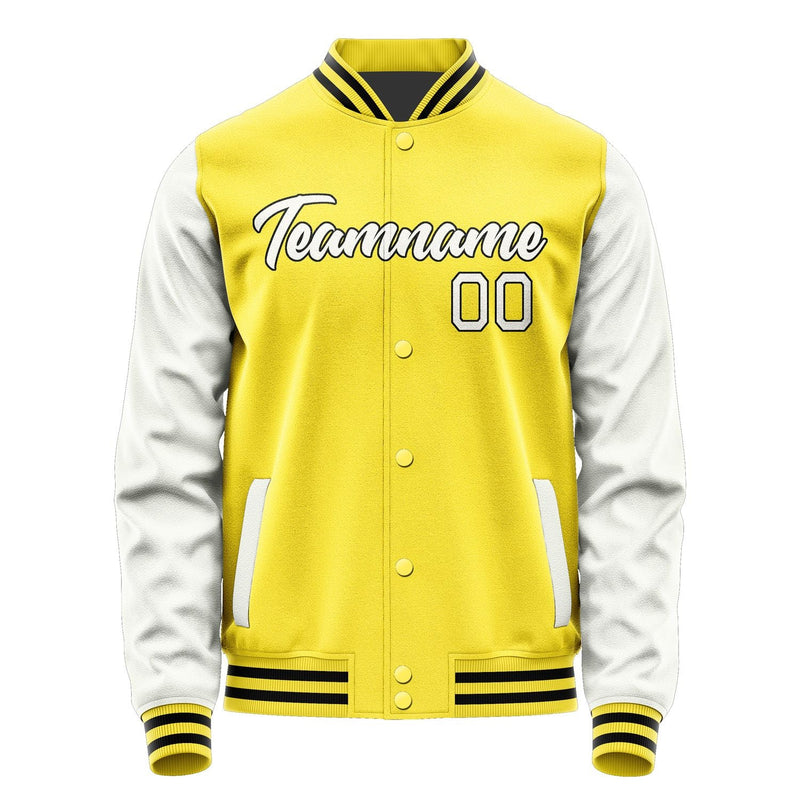 Custom Light Yellow White Jacket JA2626182617B21718