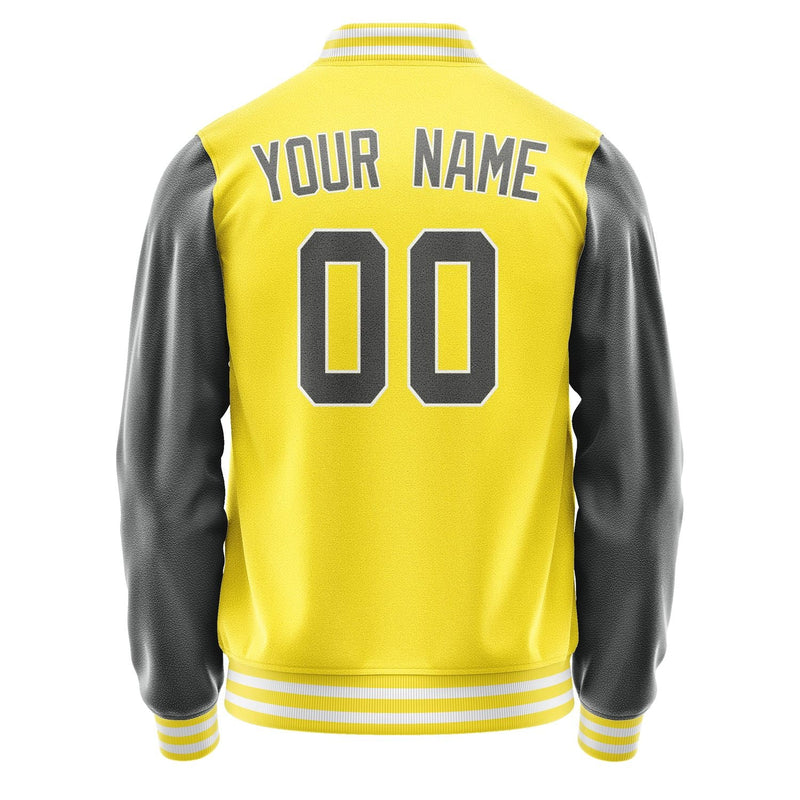 Custom Light Yellow Dark Grey Jacket JA2626202618B31820