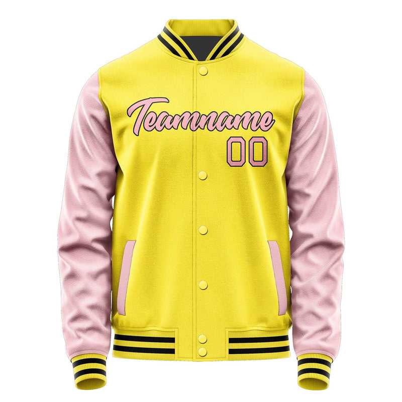 Custom Light Yellow Light Pink Jacket JA2626212617B21721