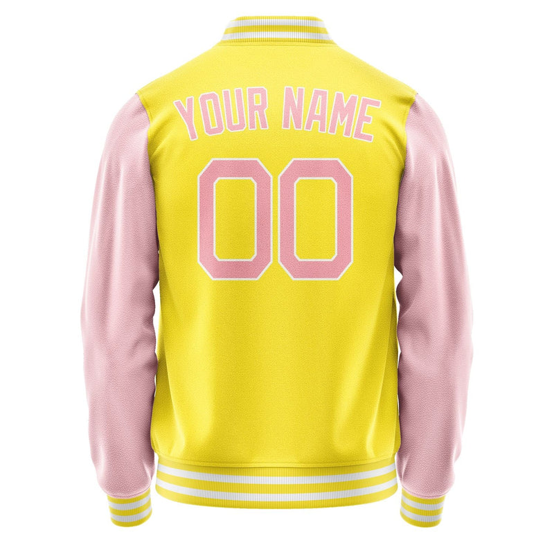 Custom Light Yellow Light Pink Jacket JA2626212618B21821