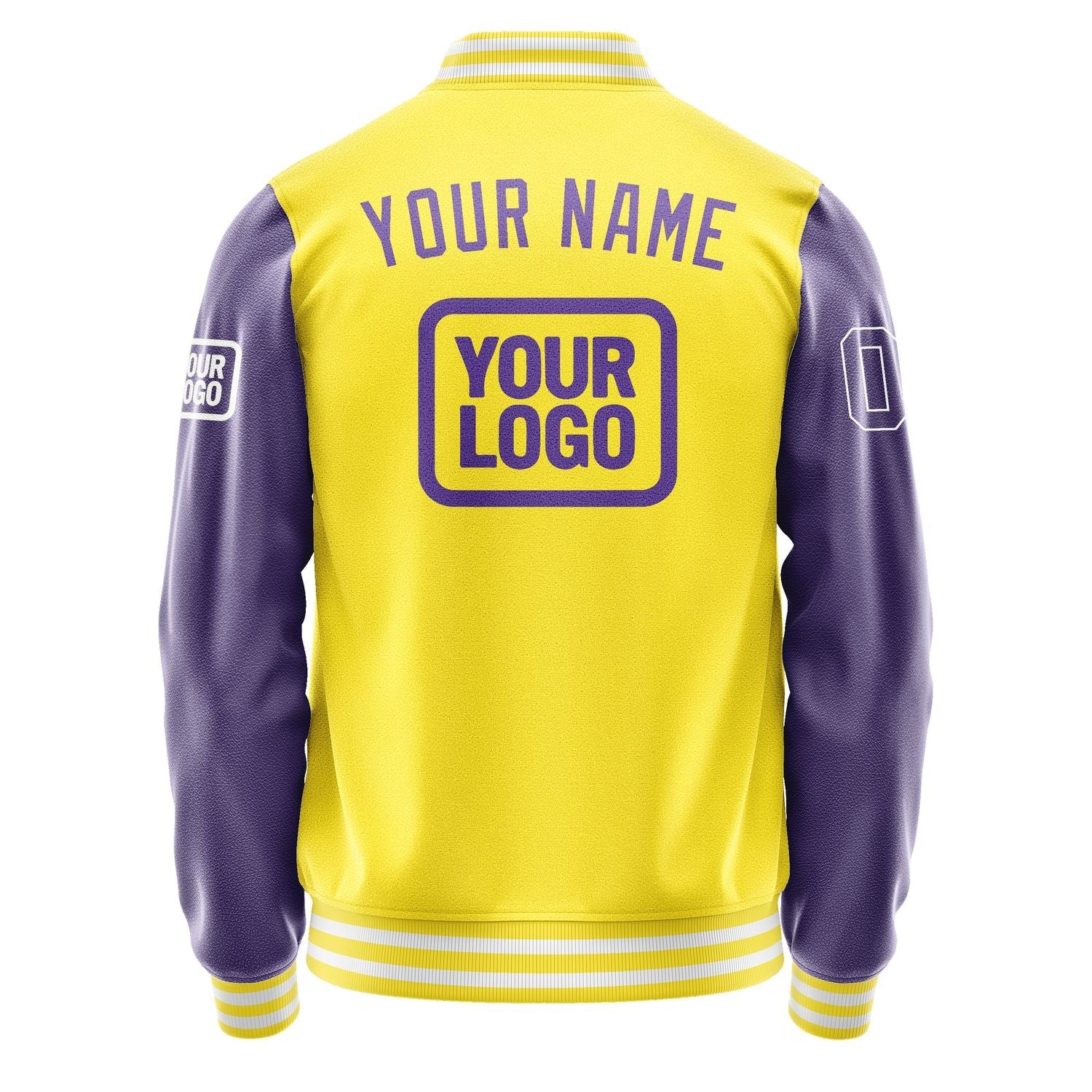 Custom Light Yellow Light Purple Jacket JA262623261818232318