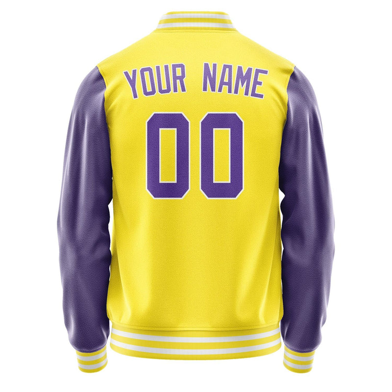 Custom Light Yellow Light Purple Jacket JA2626232618B31823