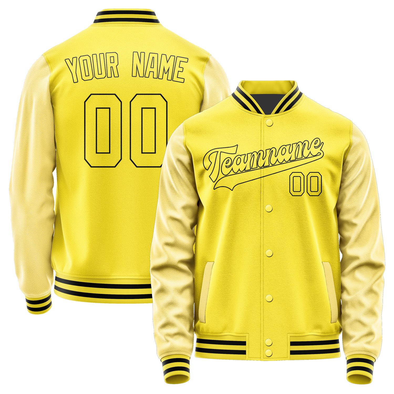 Custom Light Yellow Light Yellow Jacket JA2626262617B31726