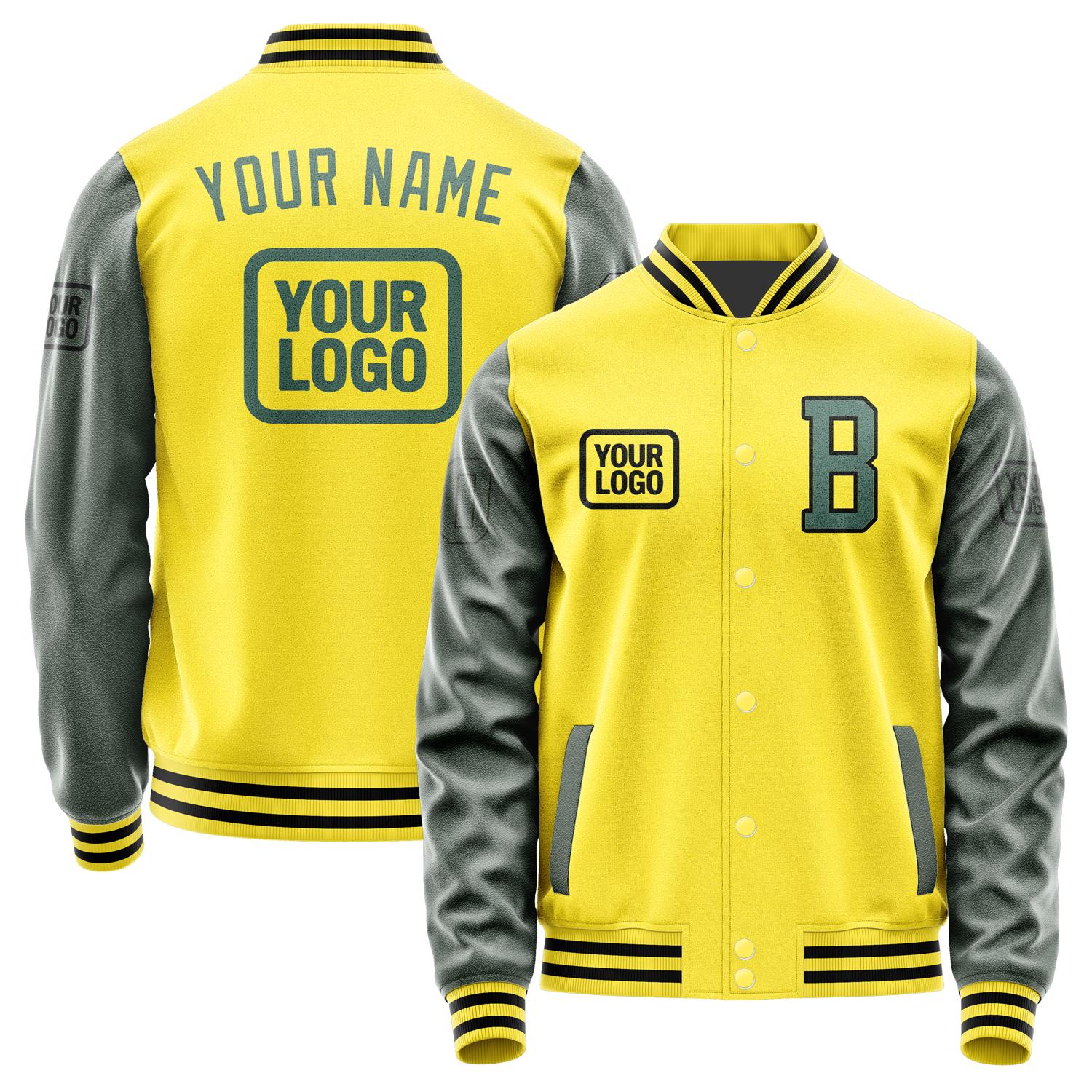 Custom Light Yellow Blue Green Jacket JA262627261717272717