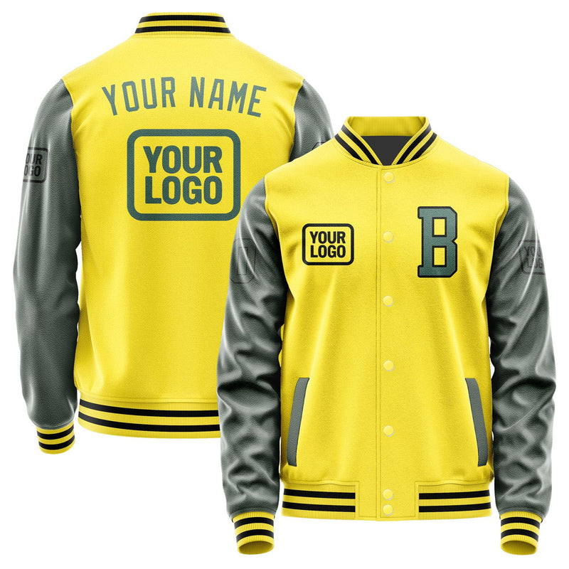 Custom Light Yellow Blue Green Jacket JA262627261717272717
