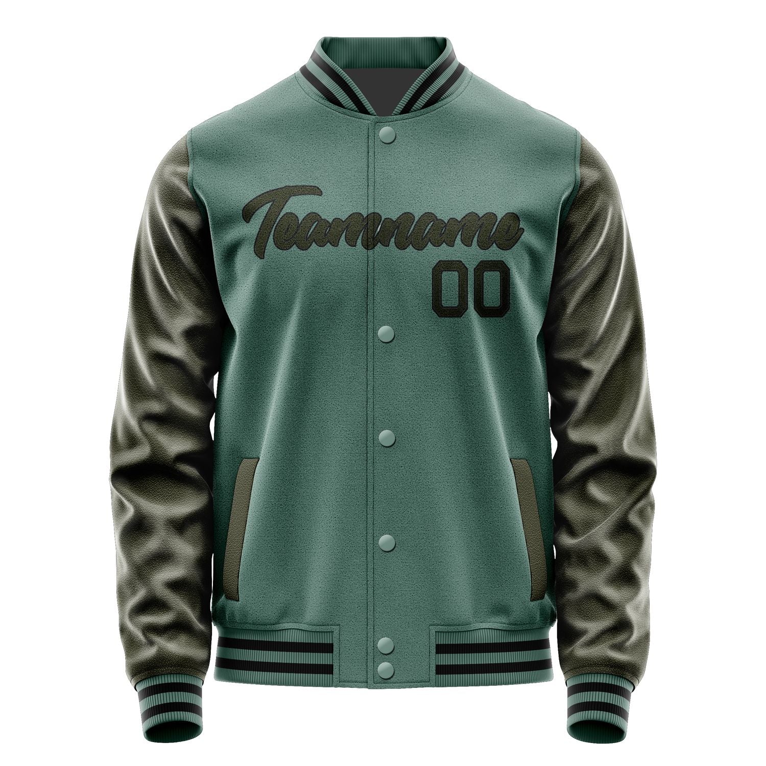 Custom Blue Green Olive Jacket JA2727022717B21702