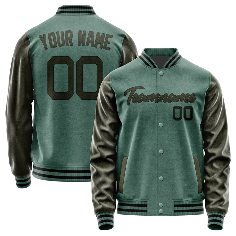 Custom Blue Green Olive Jacket JA2727022717B21702