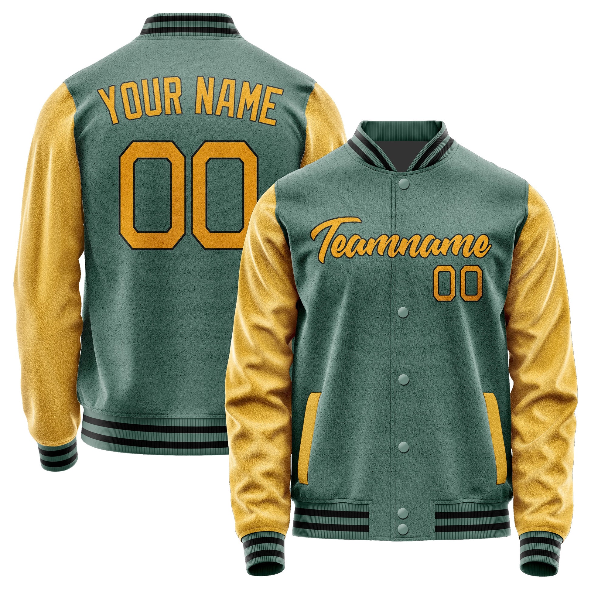Custom Blue Green Yellow Jacket JA2727192717B21719