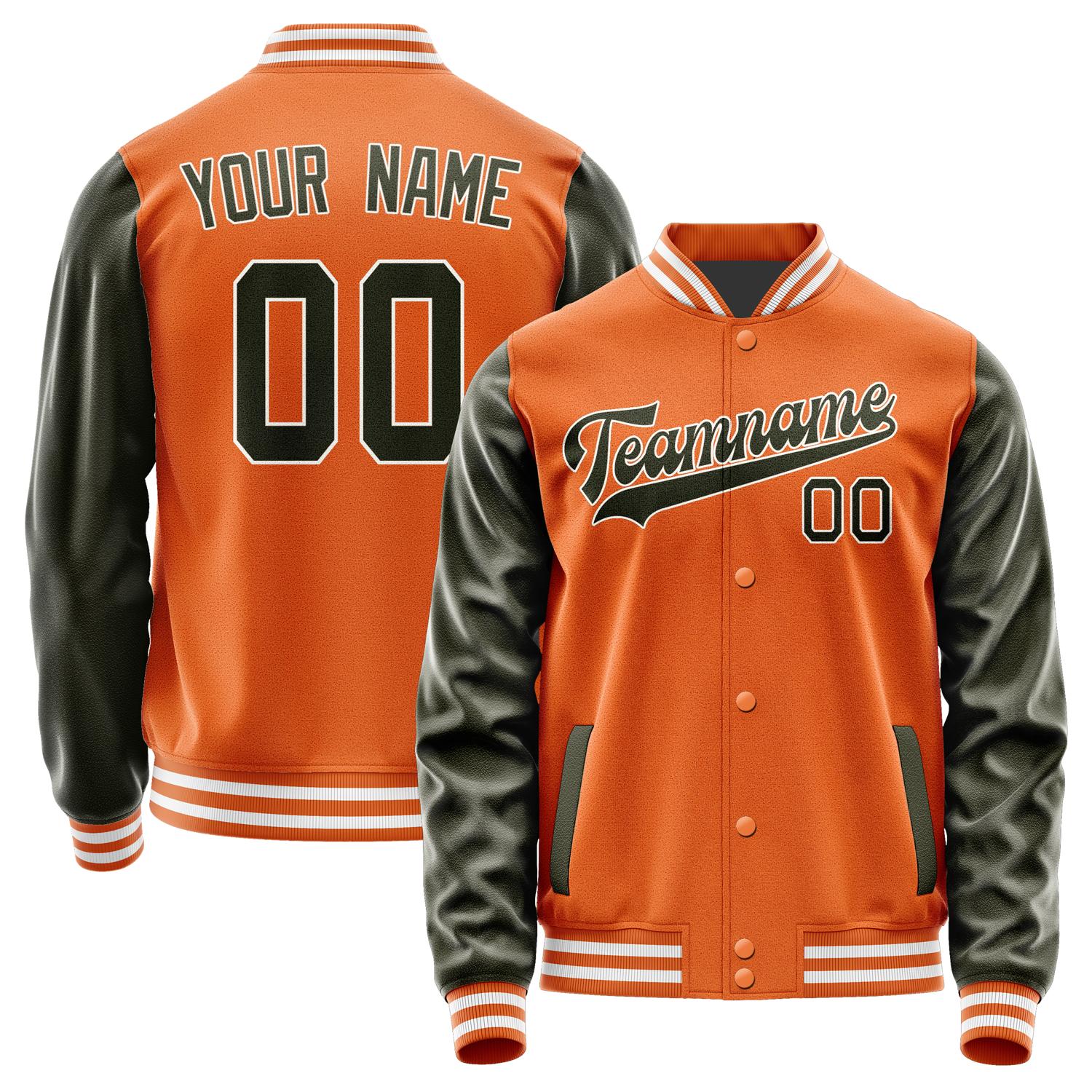 Custom Orange Olive Jacket JA2828022818B31802