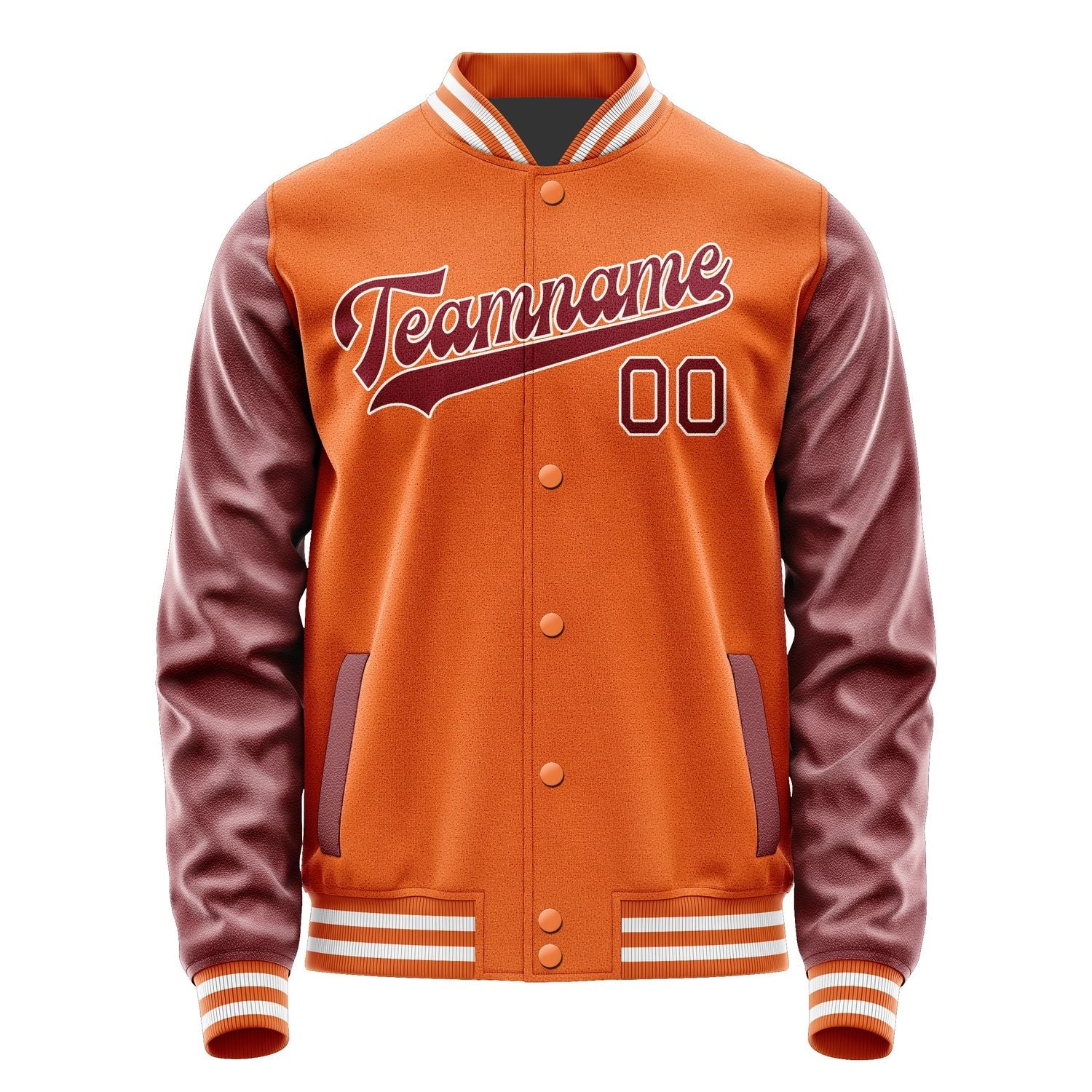 Custom Orange Crimson Red Jacket JA2828152818B31815