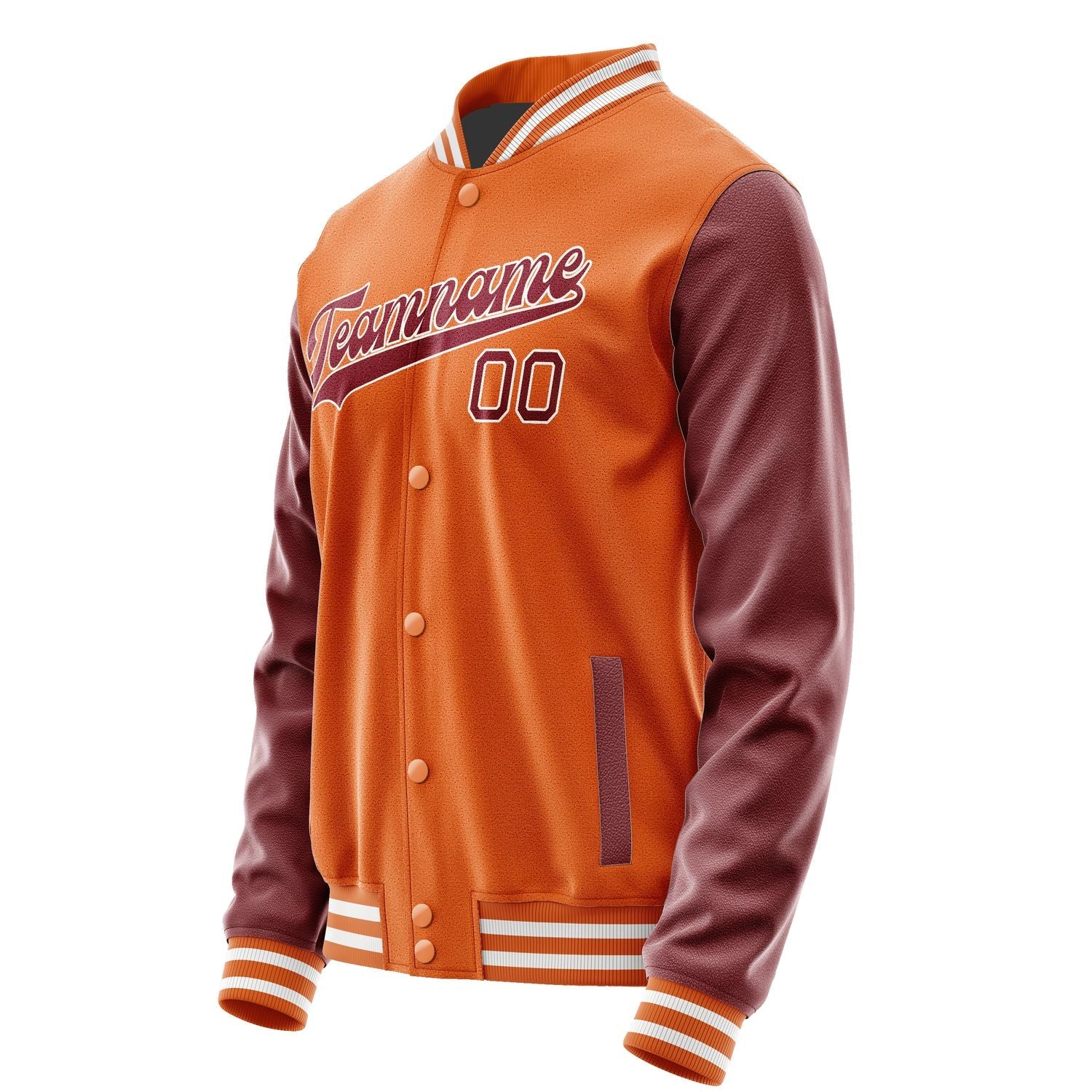 Custom Orange Crimson Red Jacket JA2828152818B31815