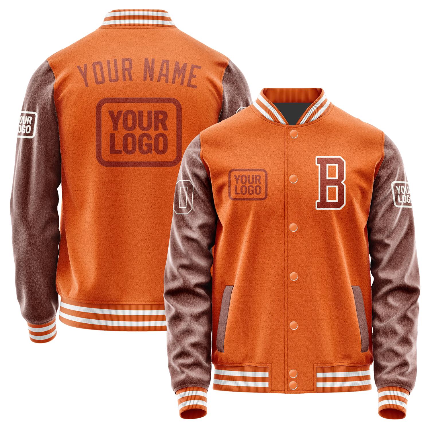 Custom Orange Coral Red Jacket JA282816281818161618