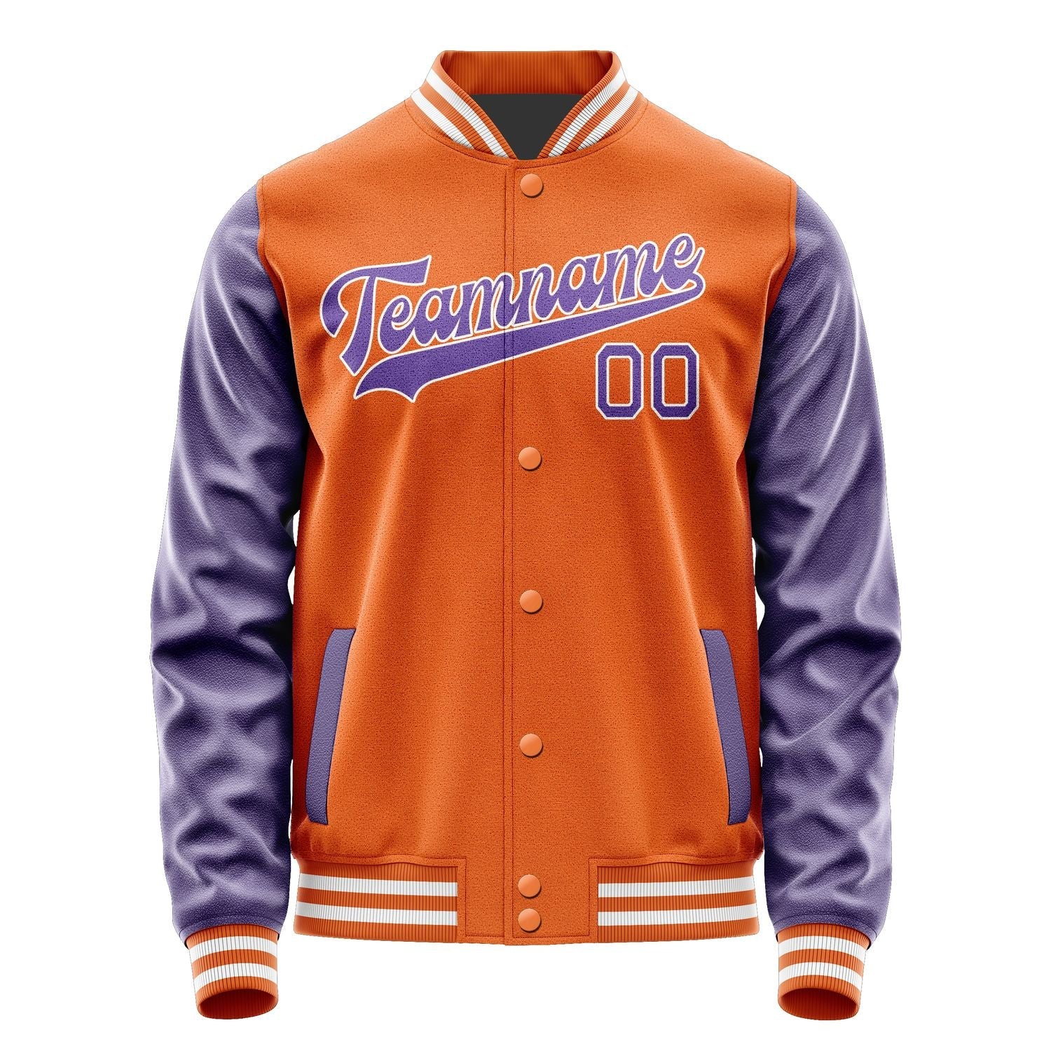 Custom Orange Light Purple Jacket JA2828232818B31823