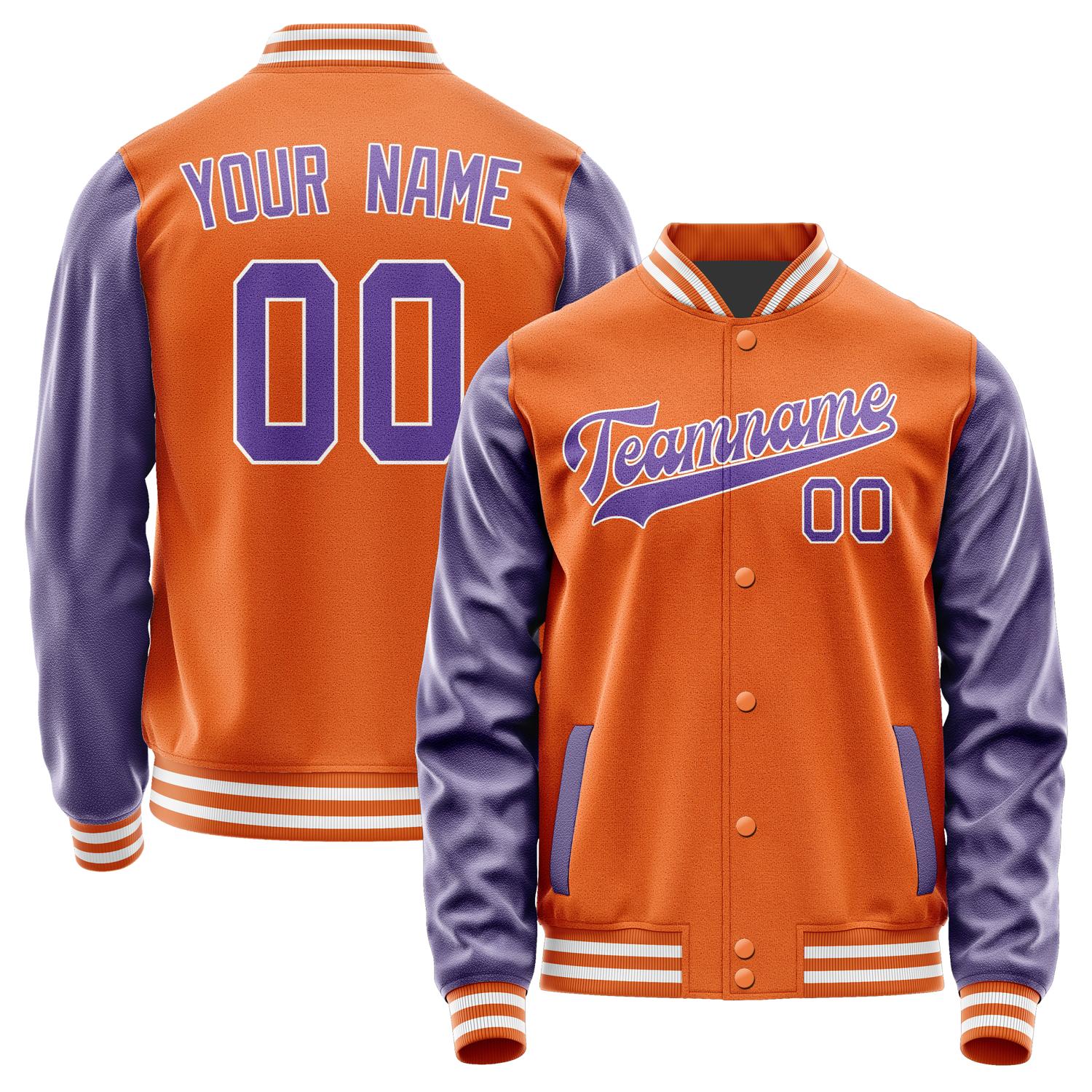 Custom Orange Light Purple Jacket JA2828232818B31823