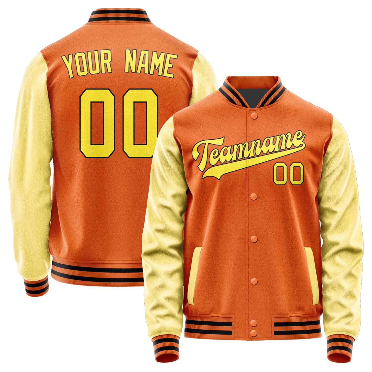 Custom Orange Light Yellow Jacket JA2828262817B31726