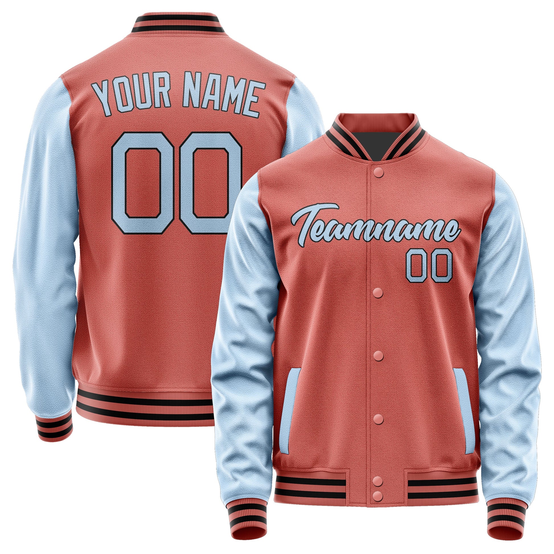 Custom Copper Rose Light Blue Jacket JA2929082917B21708