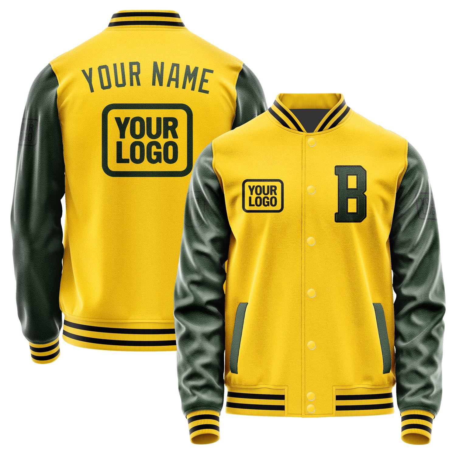 Custom Gold Dark Green Jacket JA303006301717060617