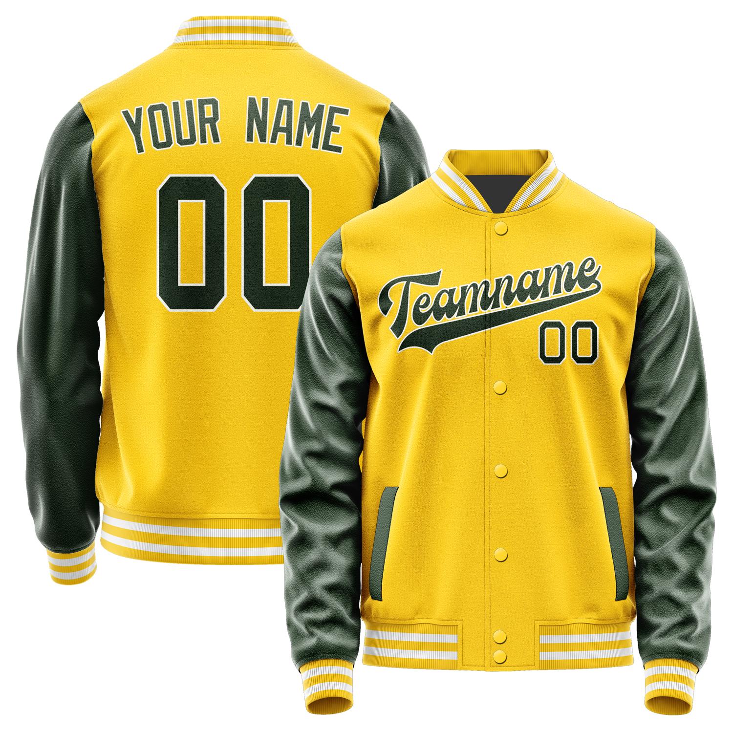 Custom Gold Dark Green Jacket JA3030063018B31806
