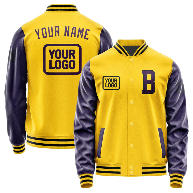 Custom Gold Purple Jacket JA303007301717070717