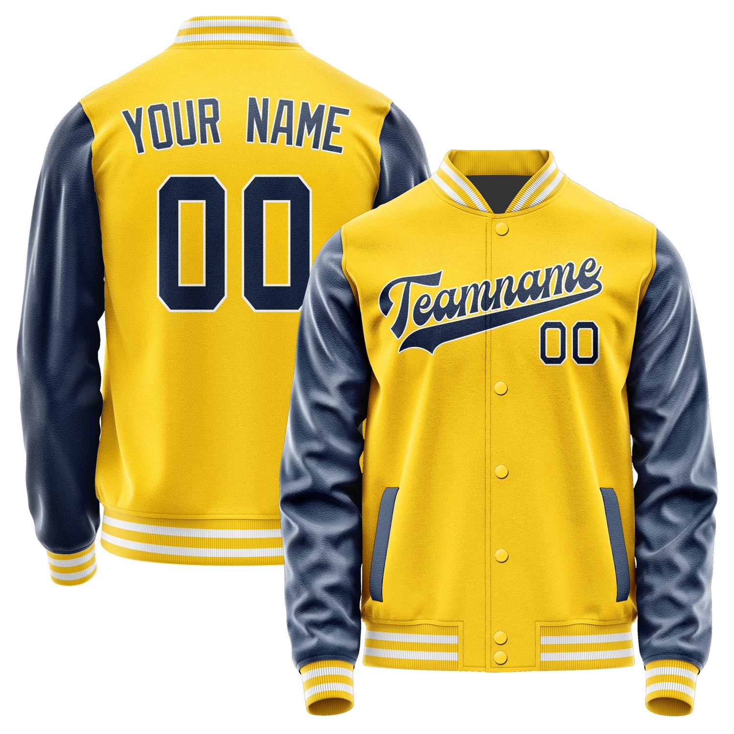 Custom Gold Blue Jacket JA3030103018B31810