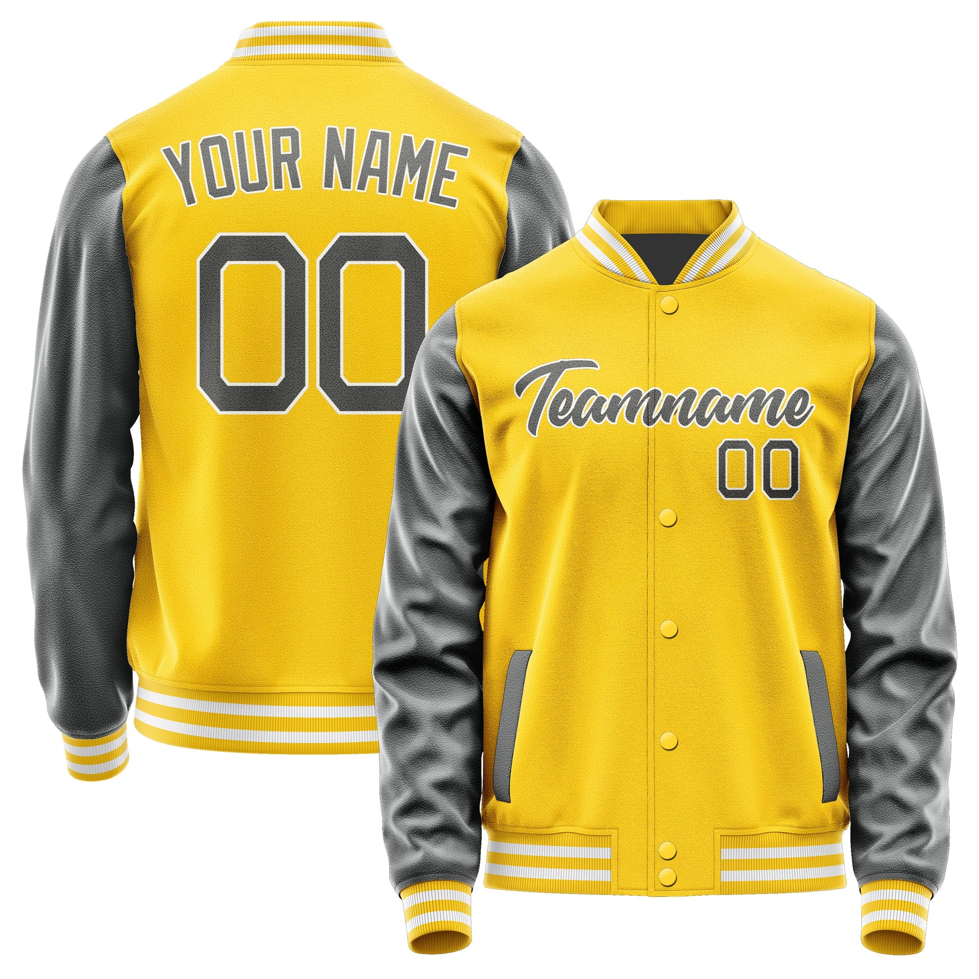 Custom Gold Dark Grey Jacket JA3030203018B21820