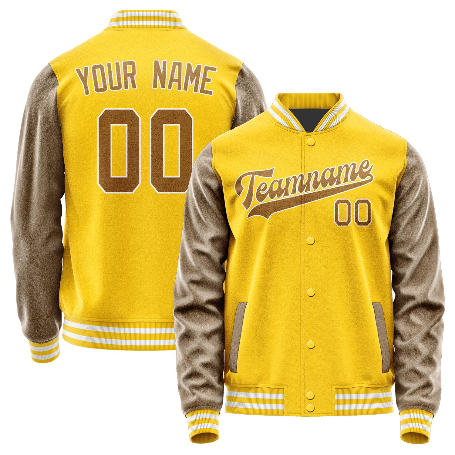 Custom Gold Khaki Jacket JA3030223018B31822